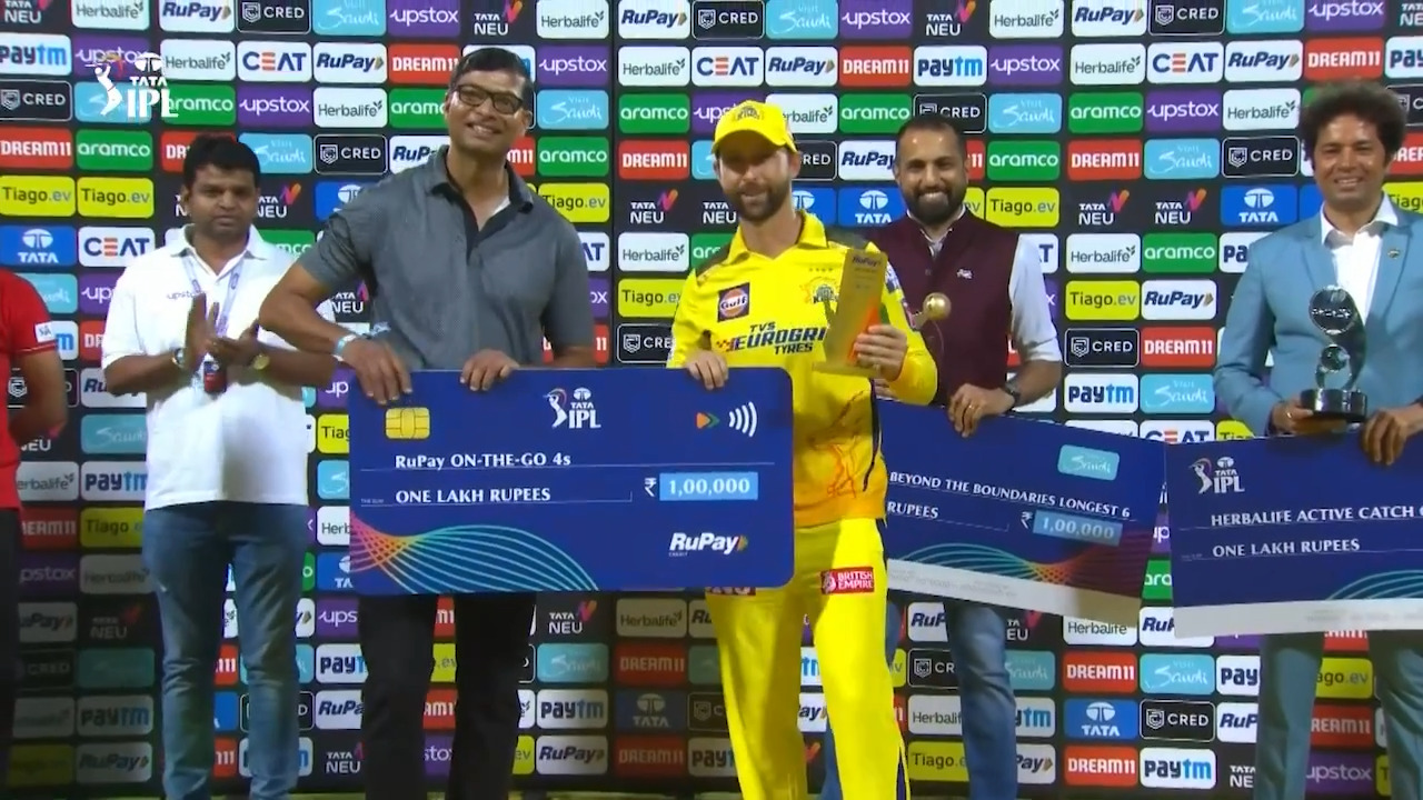 M24: RCB vs CSK – RuPay On-The-Go 4s of the Match – Devon Conway