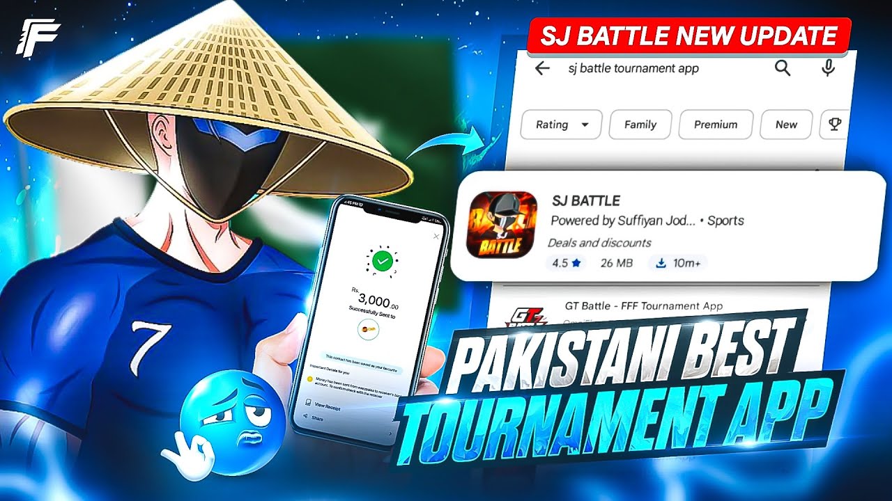 SJ BATTLE New Update 2026 ๐ฅ No.1 Free Fire Tournament App in Pakistan ๐ต๐ฐ | Real Money Earn
