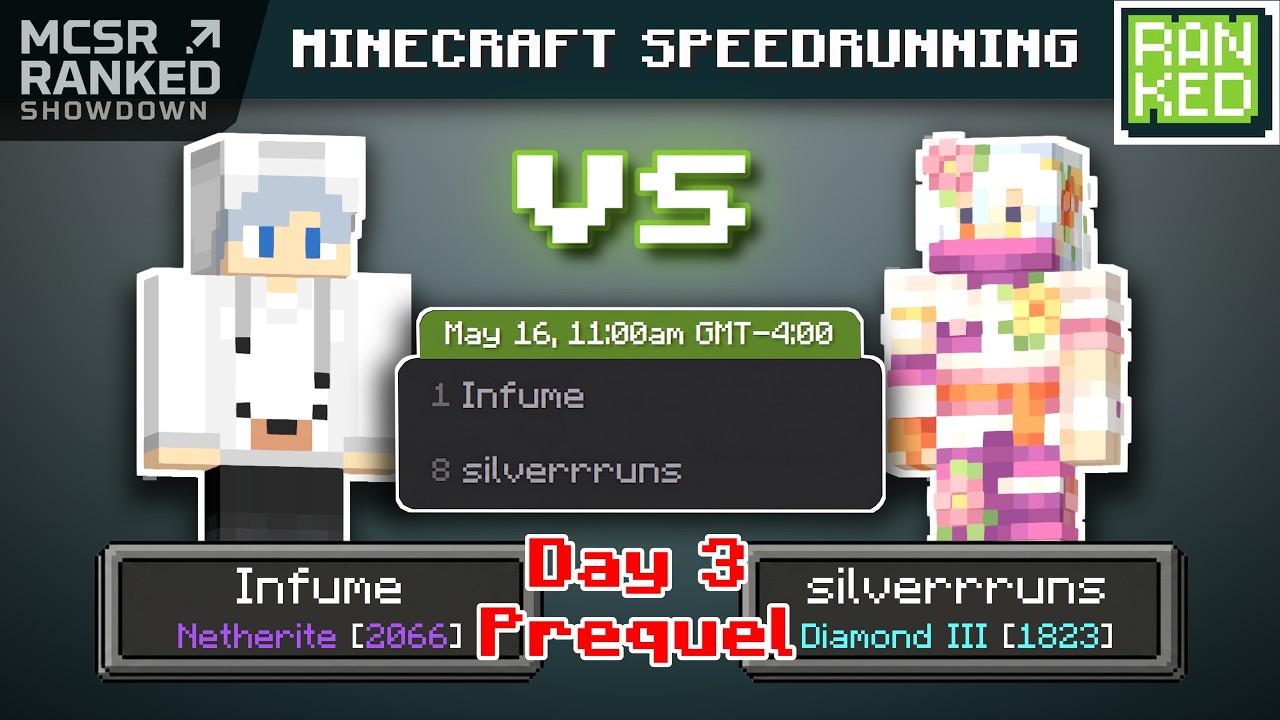 Playoffs Day 3 Preview | Infume vs silverrruns | MCSR Ranked 1v1