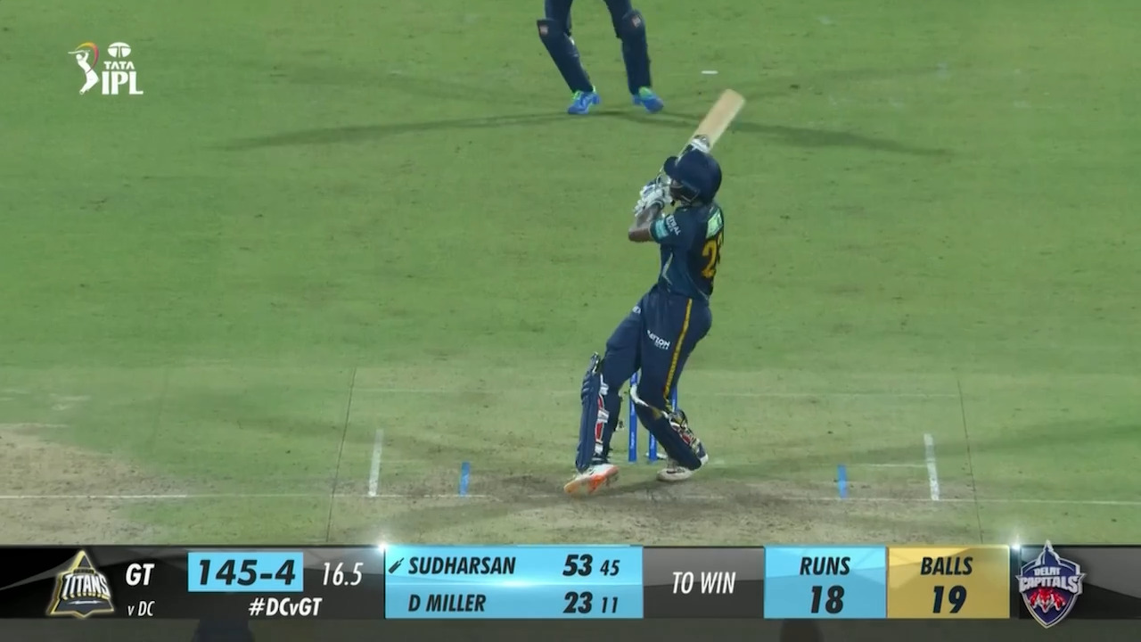 M07: DC vs GT – Sai Sudharsan Six