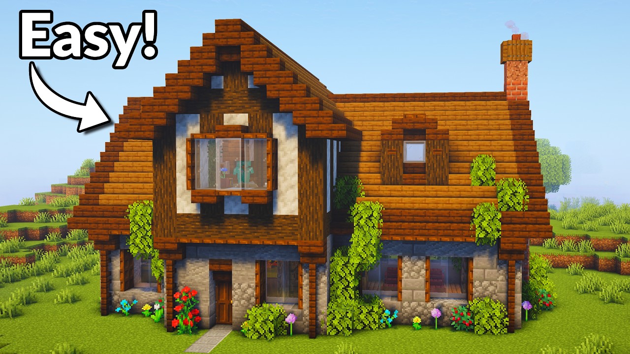 Minecraft: How to Build a Large Medieval House | Tutorialš background