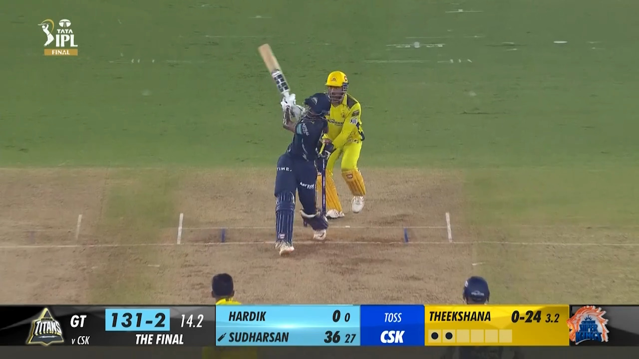 Final: CSK vs GT – Sai Sudharsan Six