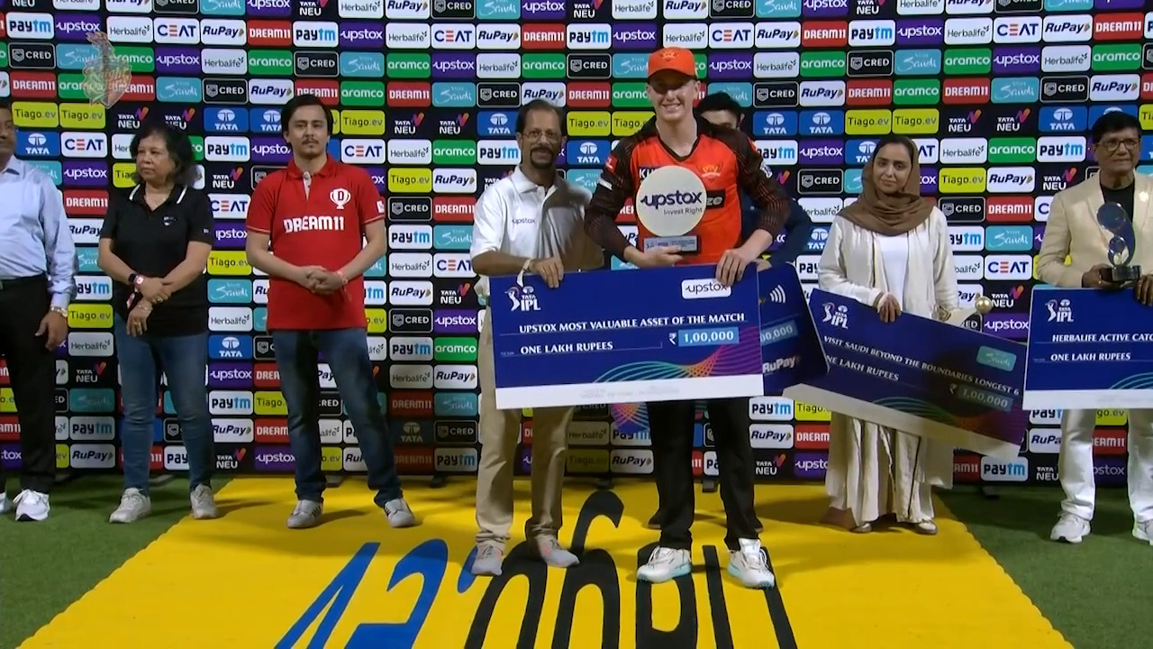 M19: KKR vs SRH – Upstox most Valuable Asset of the Match – Harry Brook