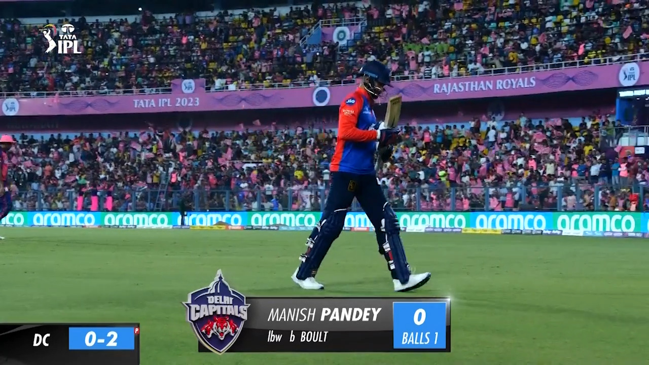 M11: RR vs DC – Manish Pandey Wicket