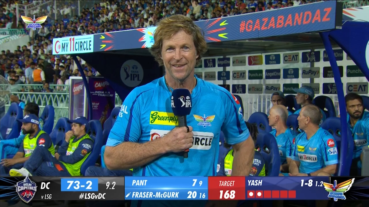 M26: LSG vs DC – Jonty Rhodes Interview background