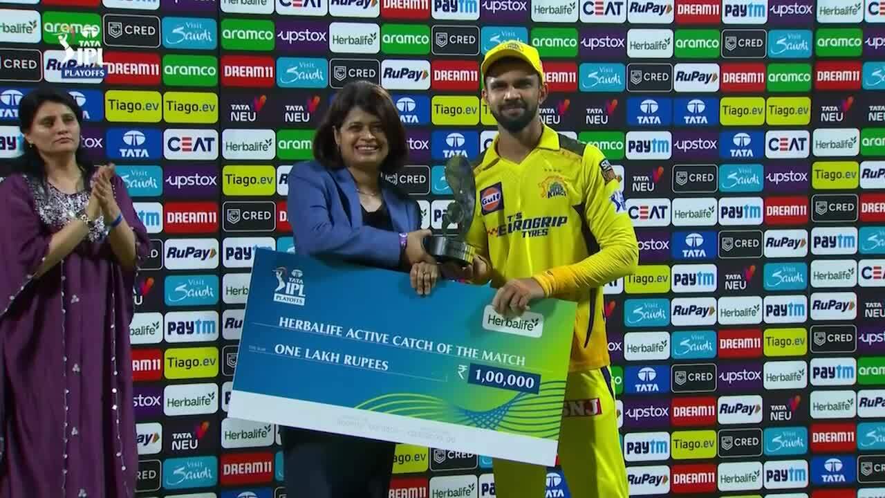 Q1: GT vs CSK – Herbalife Active Catch of the Match – Ruturaj Gaikwad