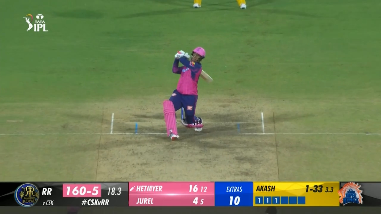 M17: CSK vs RR – Shimron Hetmyer Six
