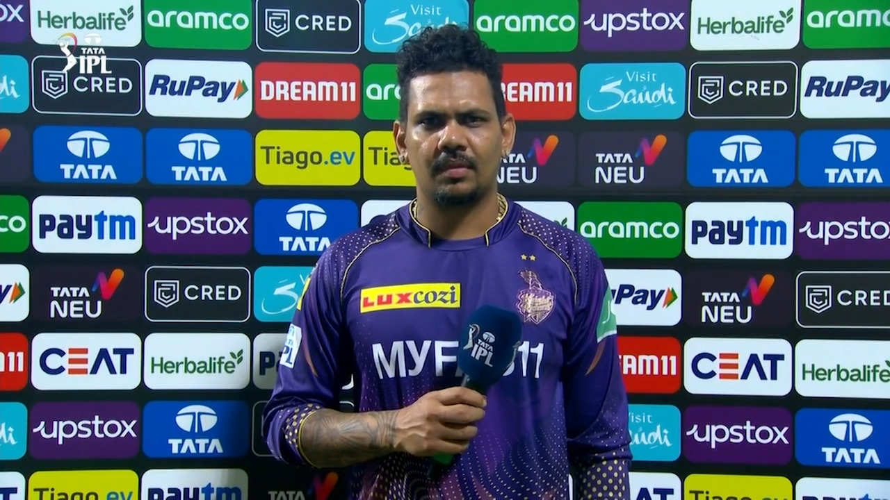 M61: CSK vs KKR – Sunil Narine Interview background