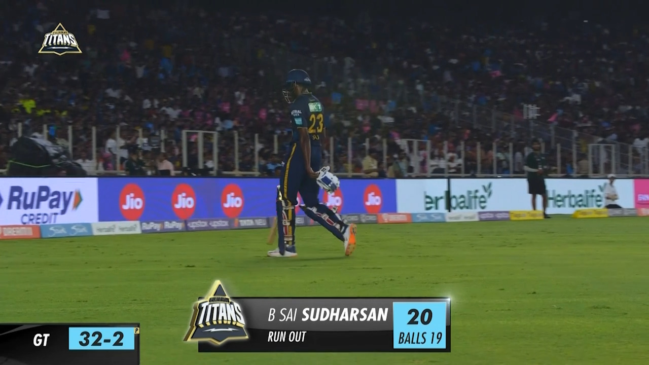 M23: GT vs RR – Sai Sudharsan Wicket