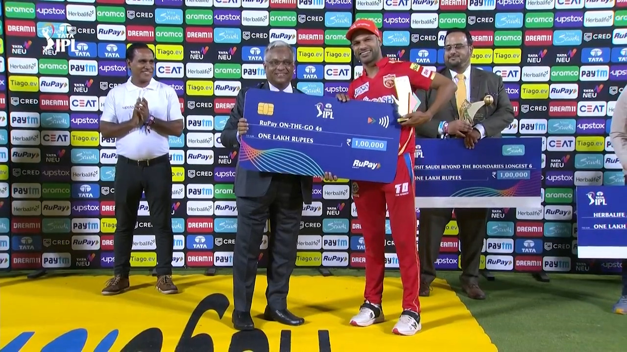 M14: SRH vs PBKS – RuPay On-The-Go 4s of the Match – Shikhar Dhawan