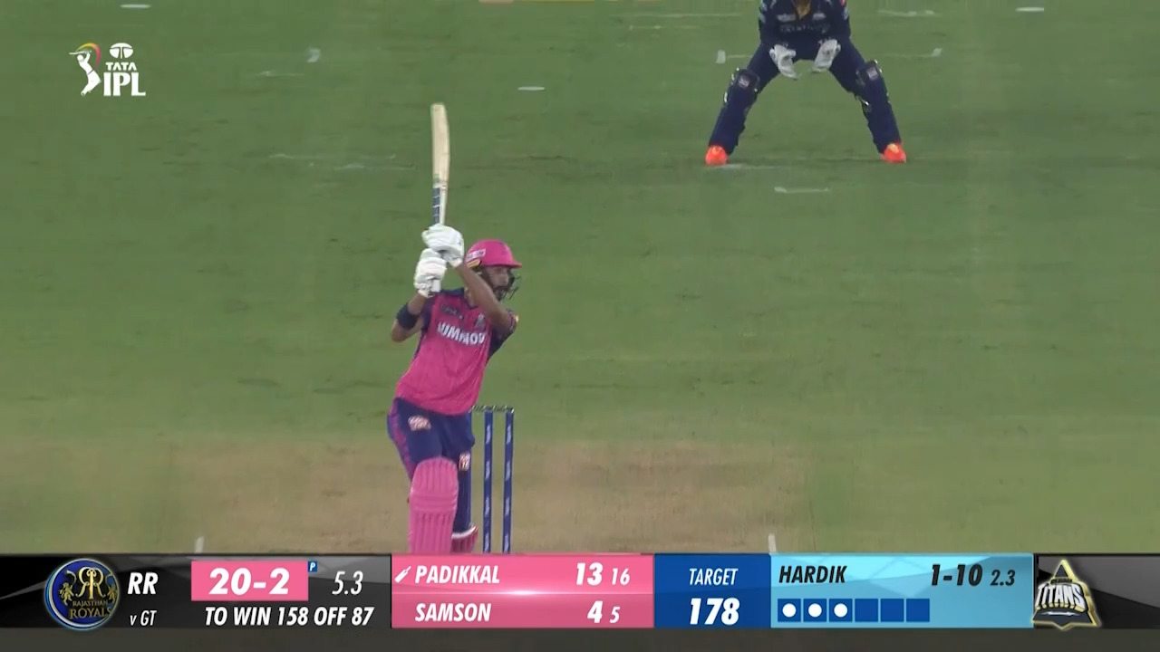 M23: GT vs RR – Devdutt Padikkal Six