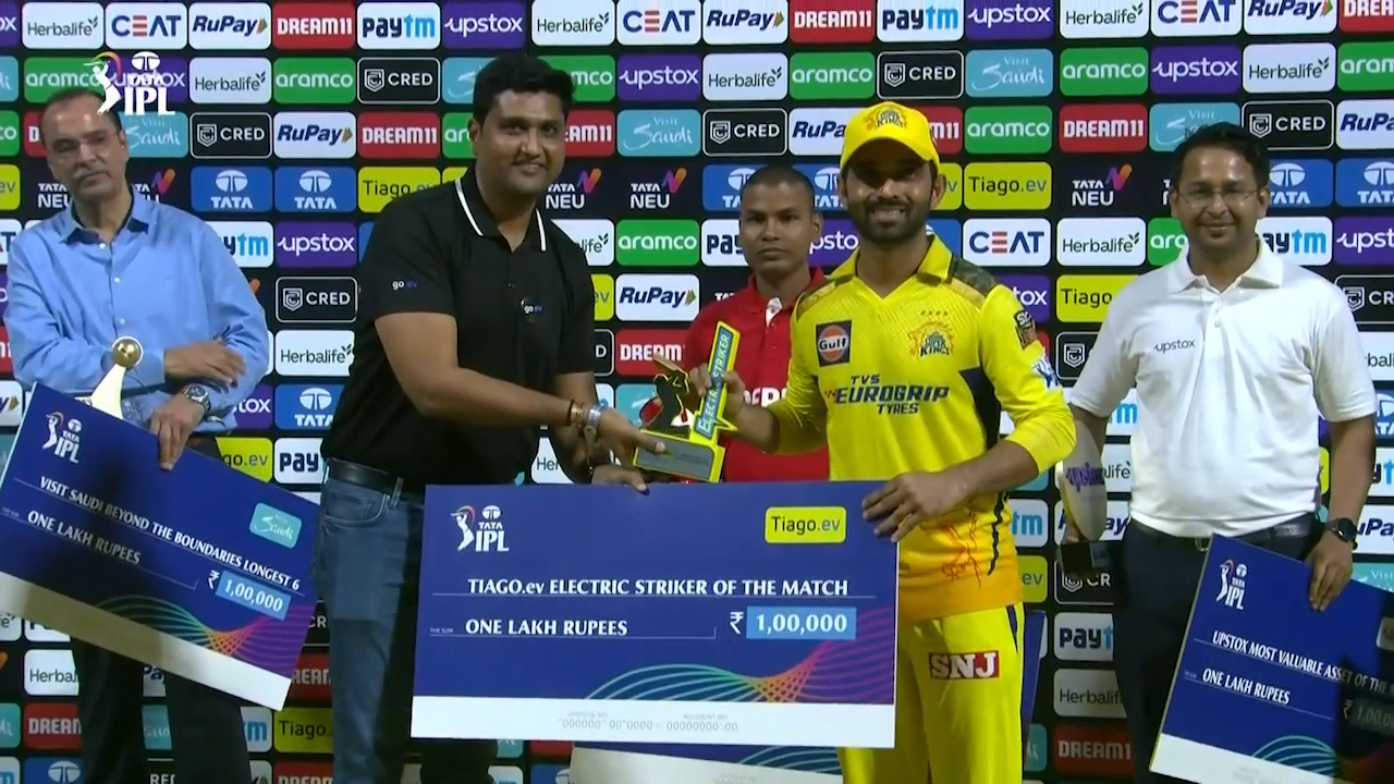 M33: KKR vs CSK – TIAGO.ev Electric Striker of the Match – Ajinkya Rahane