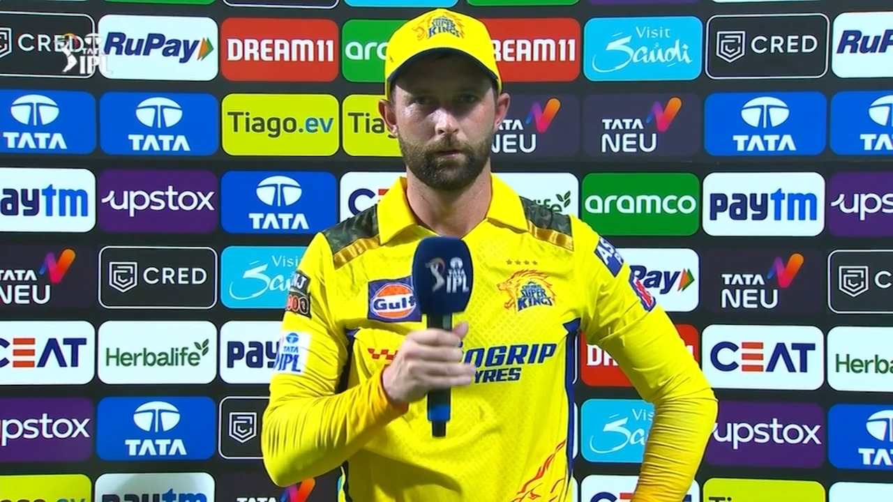 M29: CSK vs SRH – Devon Conway Interview background