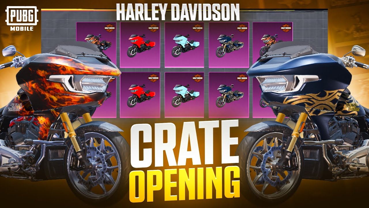π±NEW HARLEY DAVIDSON BIKES CRATE OPENING PUBG