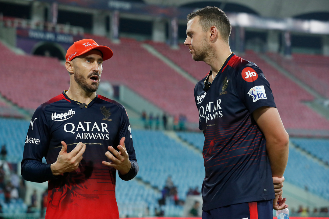 RCB's spirited Lucknow win summed up with Faf du Plessis & Josh Hazlewood backdrop