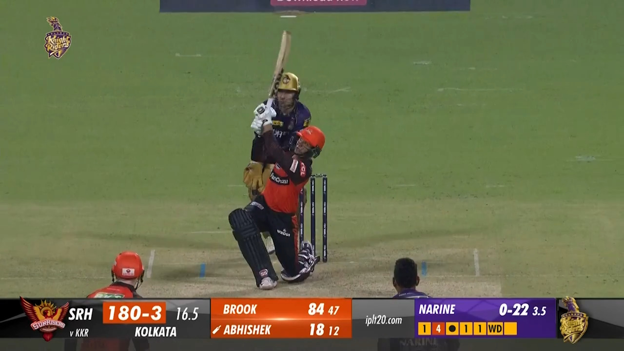 M19: KKR vs SRH – Abhishek Sharma Six