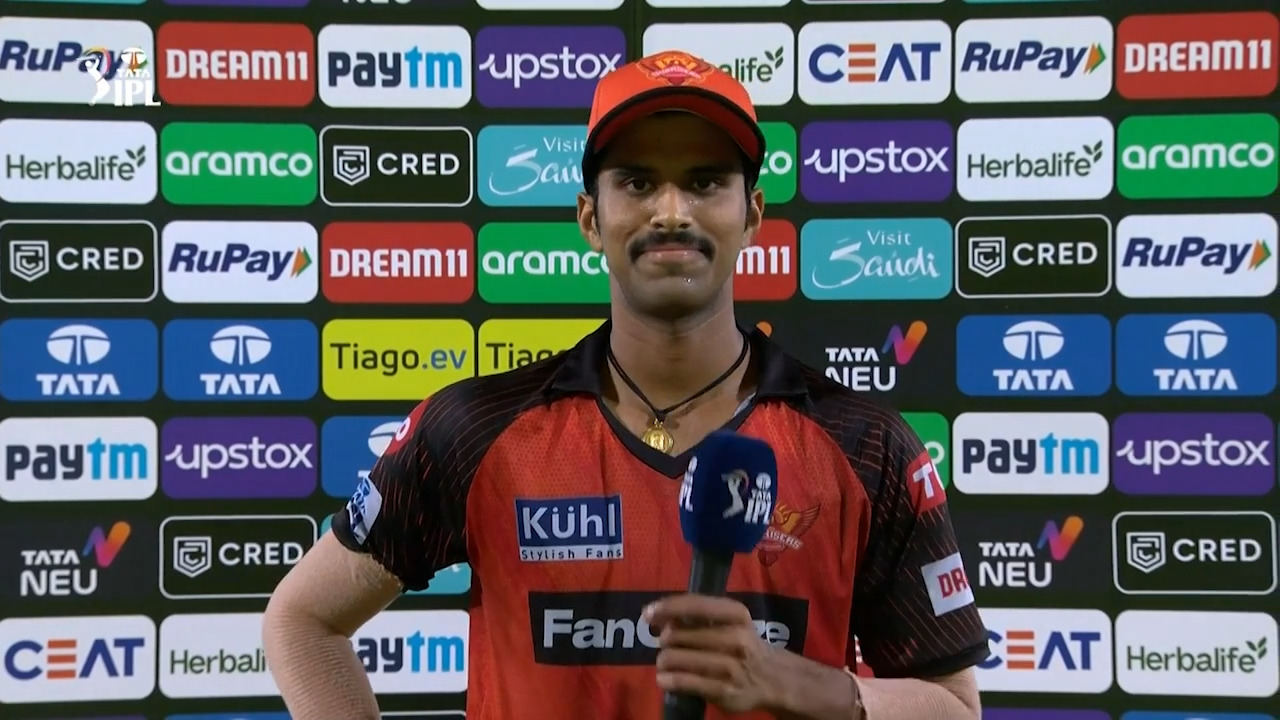 M34: SRH vs DC – Washington Sundar Interview background