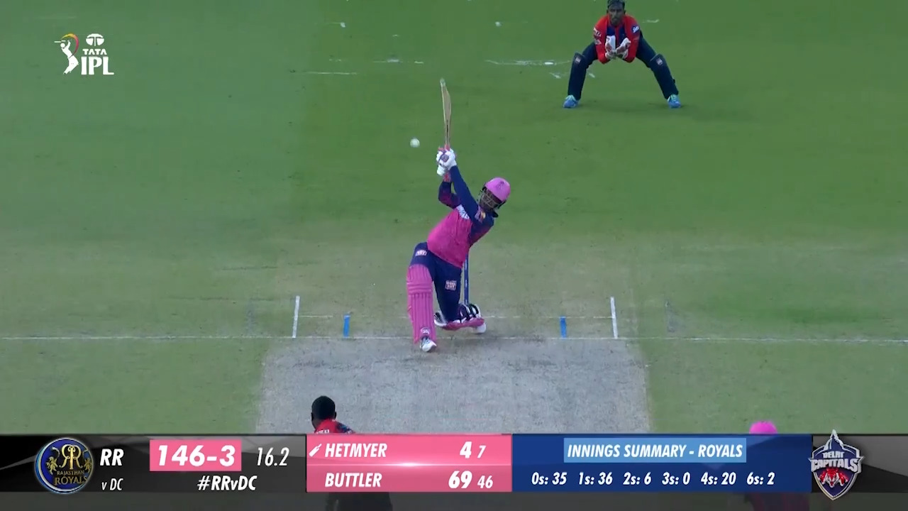 M11: RR vs DC – Shimron Hetmyer Six