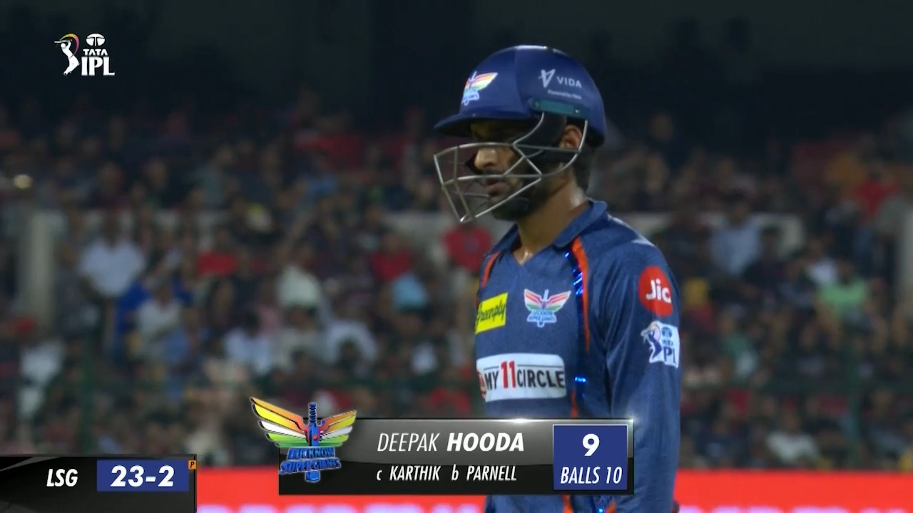 M15: RCB vs LSG – Deepak Hooda Wicket