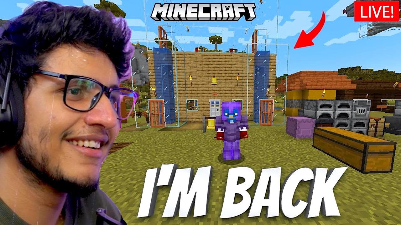 I'm Back in My Minecraft World🛑 background