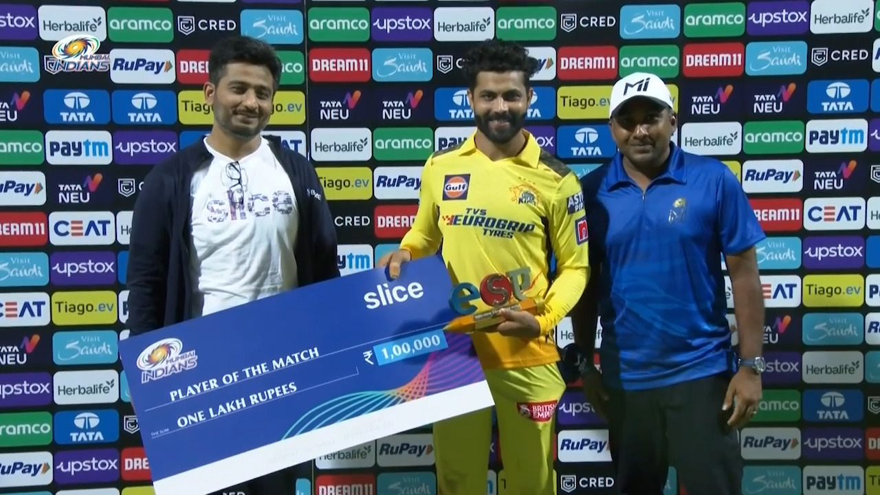M12: MI vs CSK – Man of the Match – Ravindra Jadeja