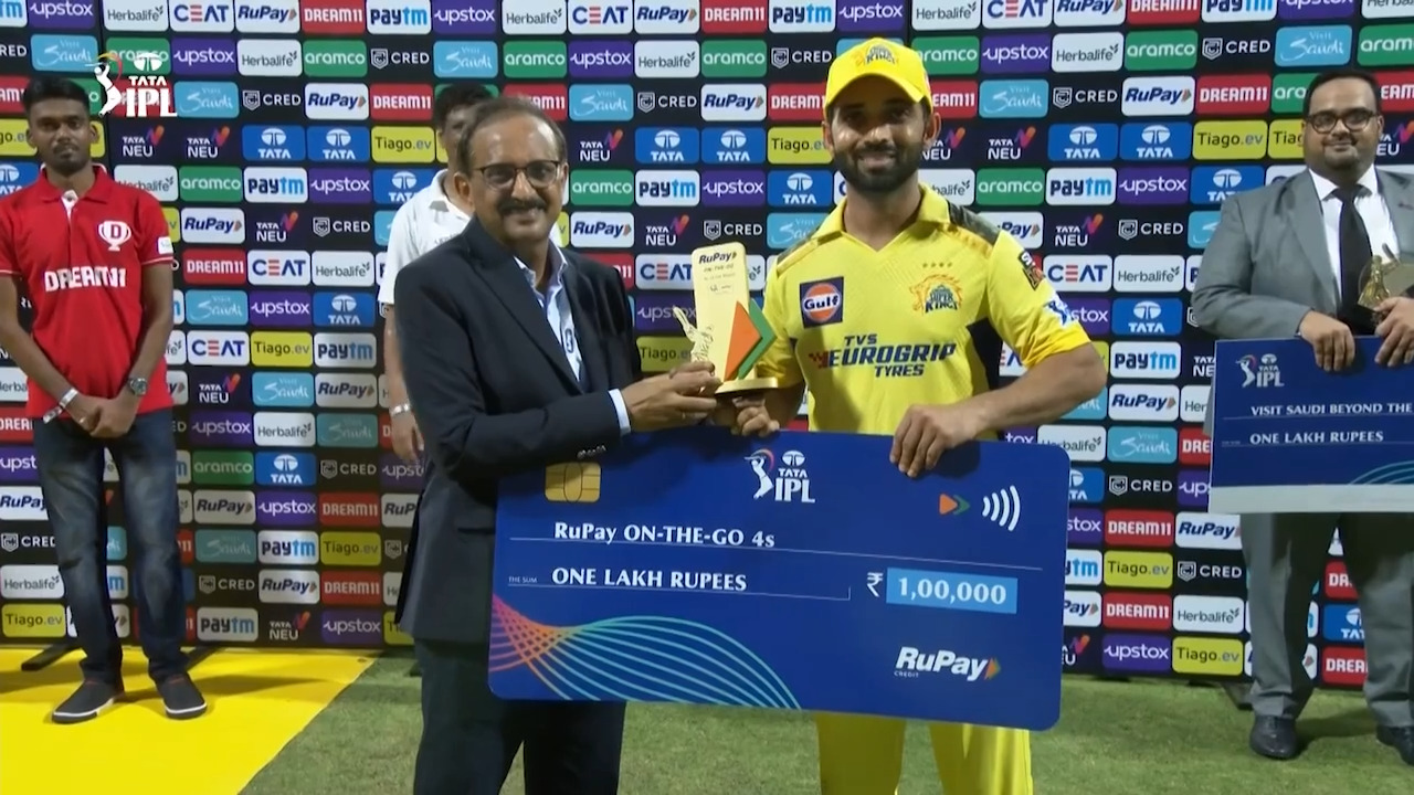 M12: MI vs CSK – RuPay On-The-Go 4s of the Match – Ajinkya Rahane