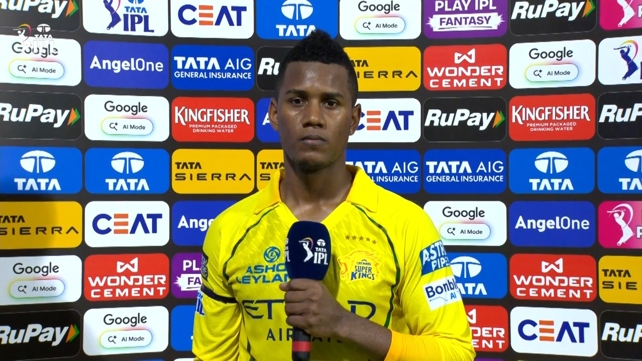 IPL 2026 M22: CSK vs KKR - Akeal Hosein Interview