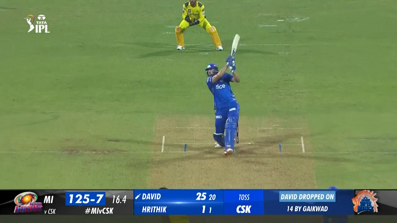 M12: MI vs CSK – Tim David Six