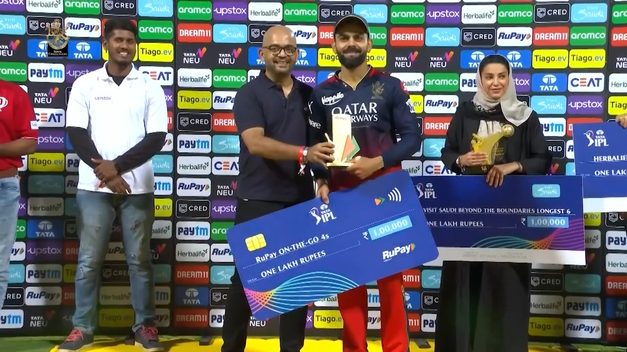 M20: RCB vs DC – RuPay On-The-Go 4s of the Match – Virat Kohli