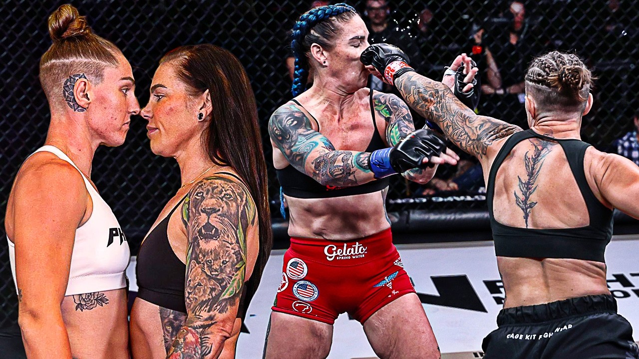 Jamie Edenden Sends Jackie Cataline Back to Power Slap background