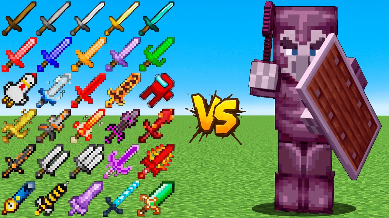 Which Swords Is The Strongest Against Pillager Boss in Minecraft ?