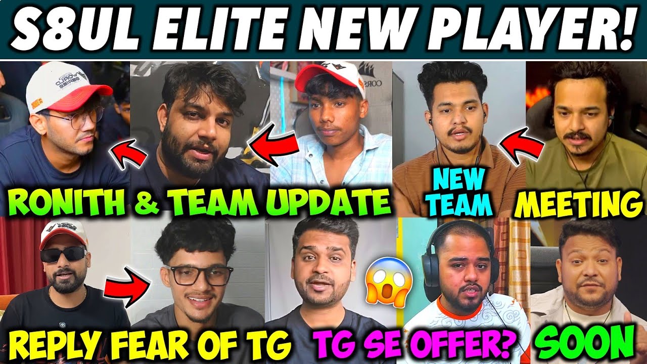 S8UL Elite New Player Leak?🥵, Ronith Hint New Team, Fozyajay on Struggle fear Tg?, Viper on Tg offer