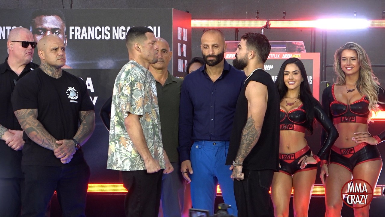 Nate Diaz vs. Mike Perry FACE OFF for MVP MMA background