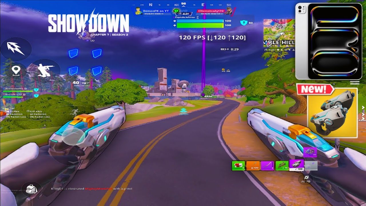 iPad Pro M5 120 FPS Fortnite Mobile Gameplay *Fortnite x Overwatch is HERE! High Kills Win Chapter 7