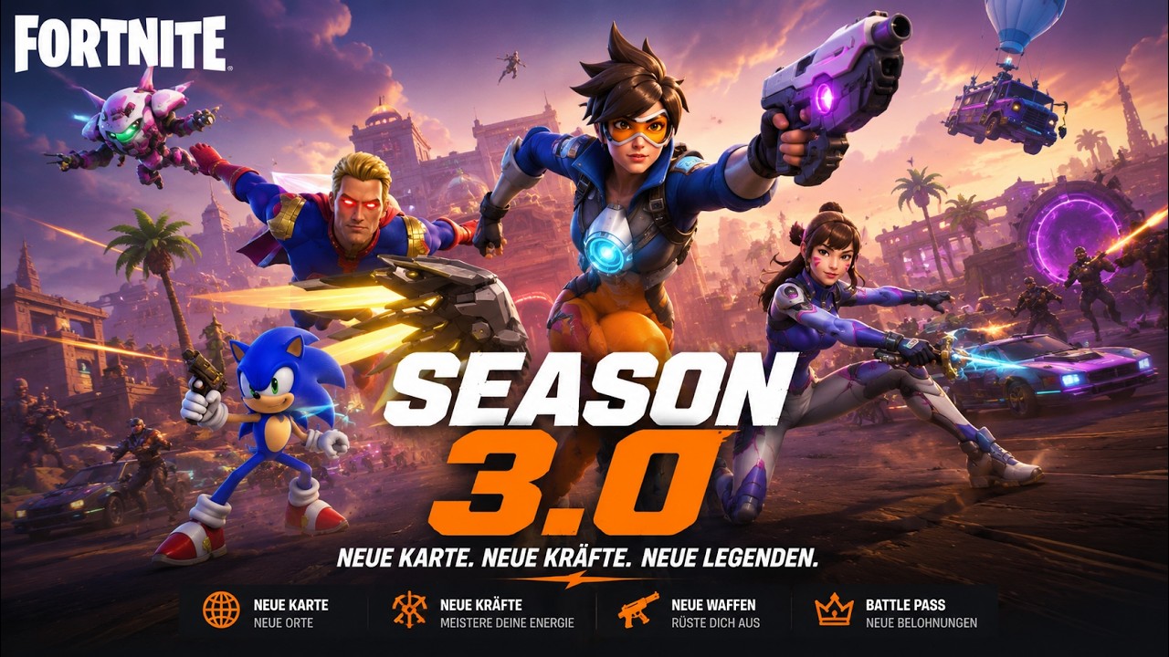 Fortnite SEASON 3.0 ist DA! (Overwatch, Live Event, Mythics, Batman)