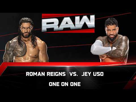 Roman Reigns vs Jey Uso WWE Raw gameplay | wwe gameplay | Tech ak 08 background