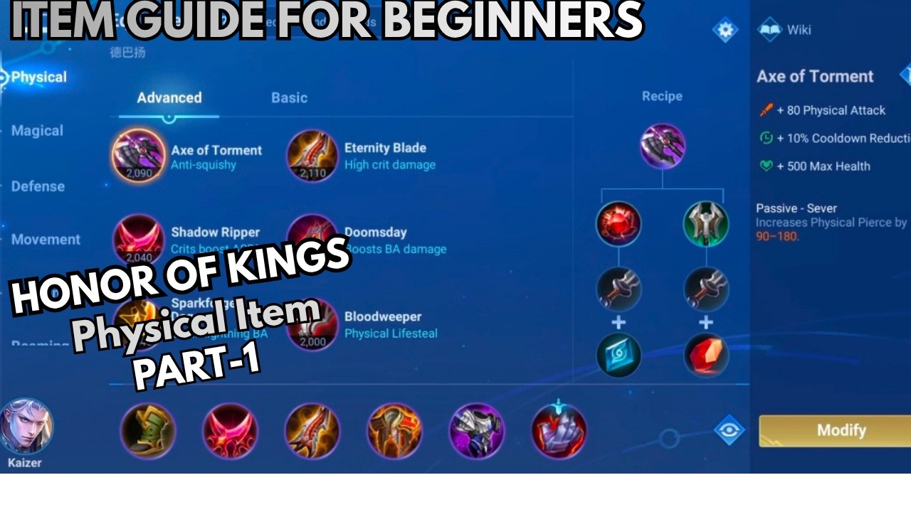 Best Beginner Friendly Physical Items Guide | Honor of Kings#hok #hokglobal #mlbb #mobilelegends
