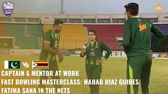 Captain & Mentor at Work | Fast Bowling Masterclass: Wahab Riaz Guides Fatima Sana in the Nets |MA2K