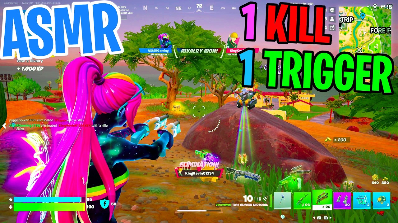 ASMR Gaming ๐ด Fortnite 1 Kill = 1 Trigger Relaxing Mouth Sounds ๐ฎ๐ง Controller Sounds + Whispering ๐ค