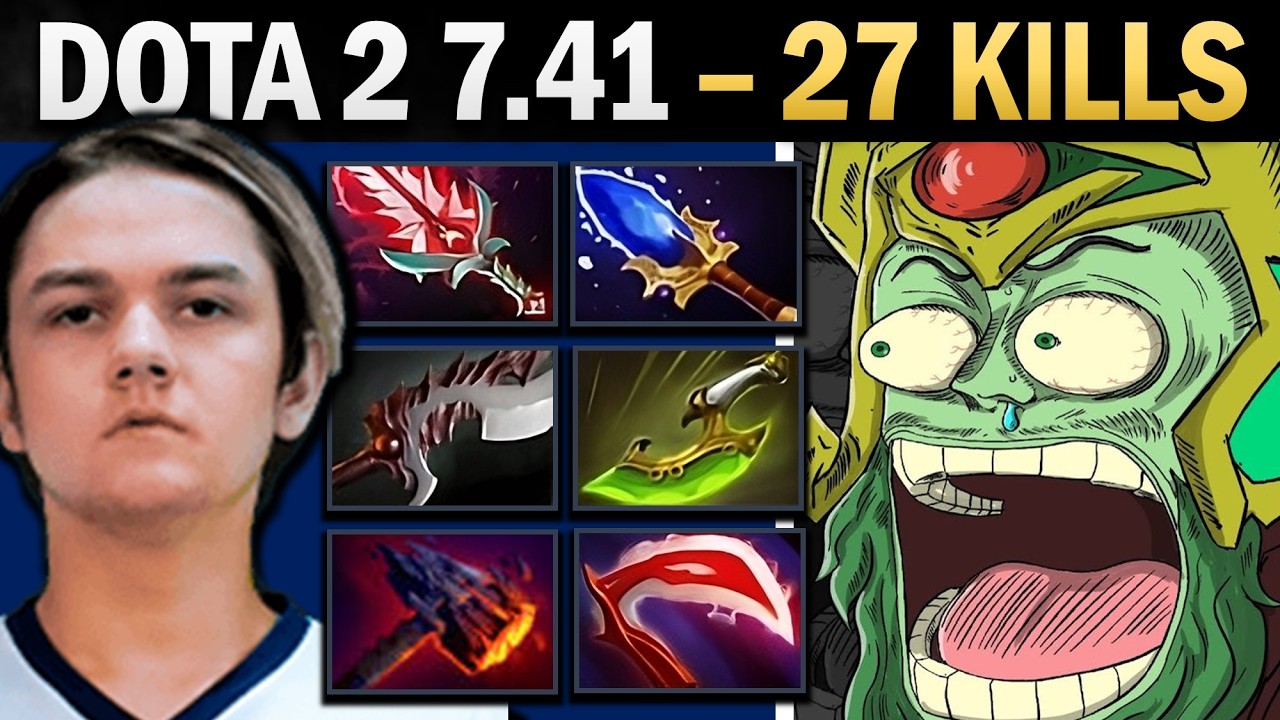 Wraith King Dota 2 7.41 with 27 Kills and Swift - Dota 2 Gameplay