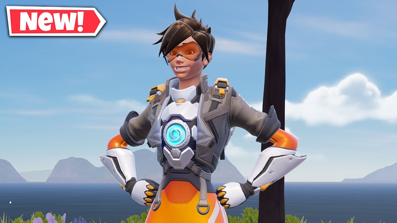 NEW TRACER Skin Gameplay In Fortnite! (Overwatch) background