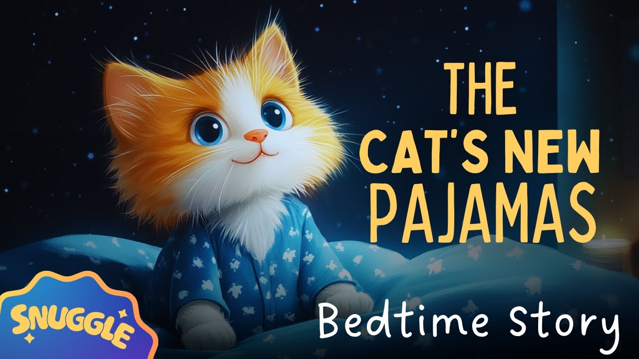 The Cat's New Pyjamas 🐱💤The COZIEST Sleepy Story 💤 Non-Stimulating CUTE Story for Kids background