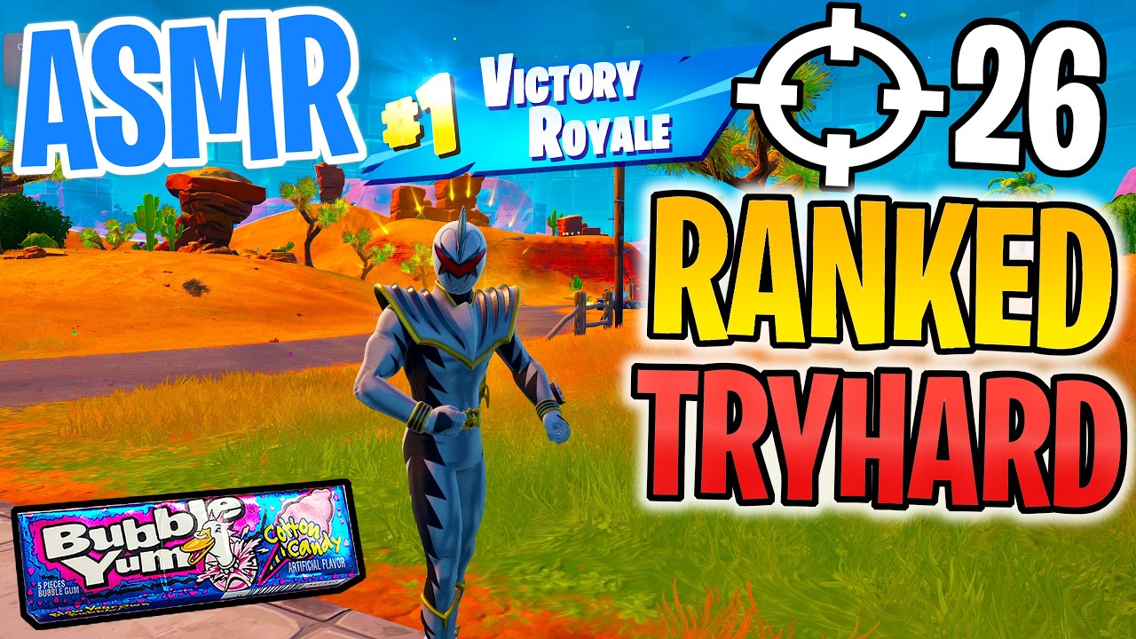 ASMR Gaming ๐ด Fortnite Ranked Tryhard! Relaxing Gum Chewing ๐ฎ๐ง Controller Sounds + Whispering ๐ค