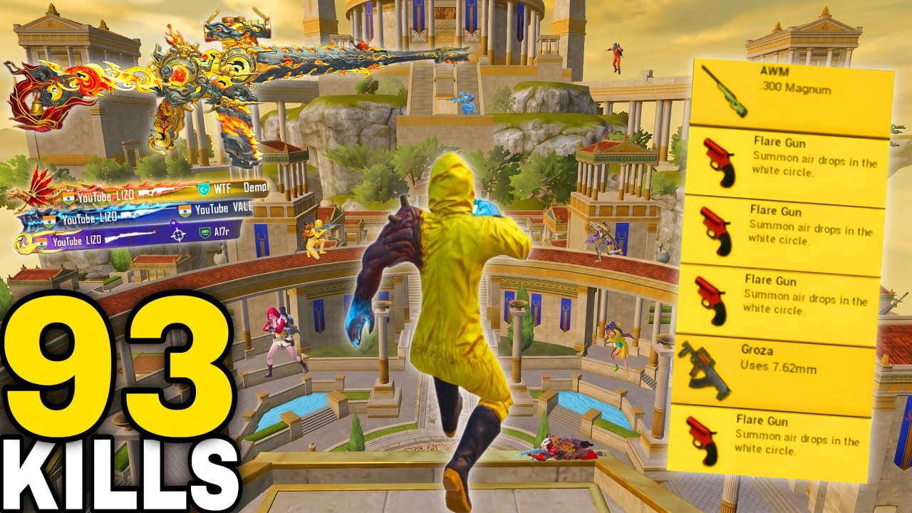 93 KILLS Wow!🤯 NEW MODE BEST AGGRESSIVE RUSH GAMEPLAY 🔥SAMSUNG,A7,A8,J4,J5,J6,J7,J2,J3,XS,A3,A4,A5