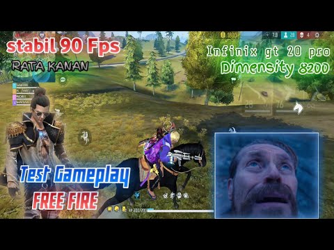 Test game free fire di infinix gt 20 pro || dimensity 8200 stabil rata kanan 90 fps background