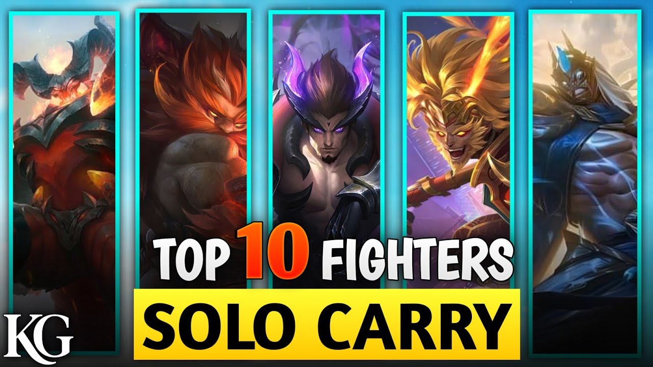 TOP 10 FIGHTERS WHO CAN SOLO CARRY IN MLBB/MOBA 5V5 background