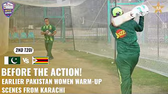 π΅π° Before the action! Earlier Pakistan Women warm-up scenes from Karachi π| PCB | M9H1K