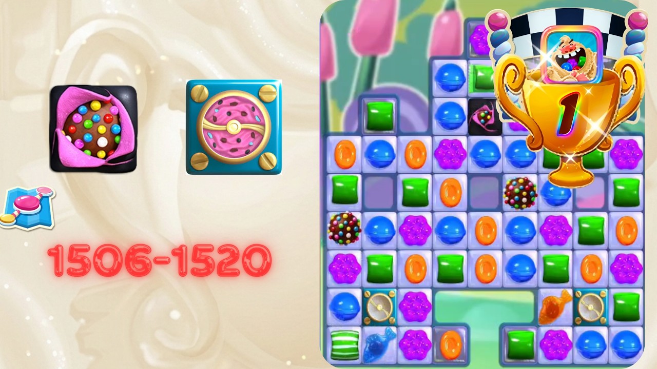 CANDY CRUSH SAGA| Levels 1506-1520: SMASHING MAGIC MIXERS & SHELLS! 🔨🔥