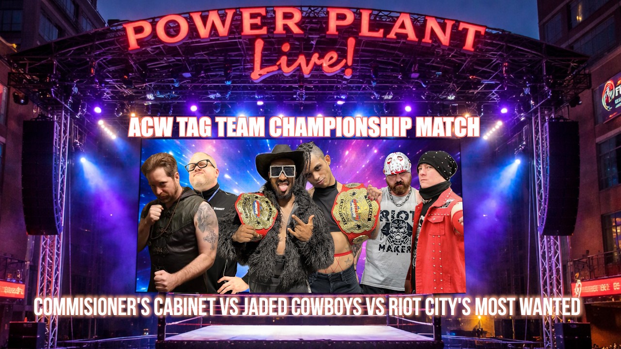 Jaded Cowboys vs Riot City's Most Wanted vs Commission's Cabinet - #ACW Power Plant Live March 2026 background