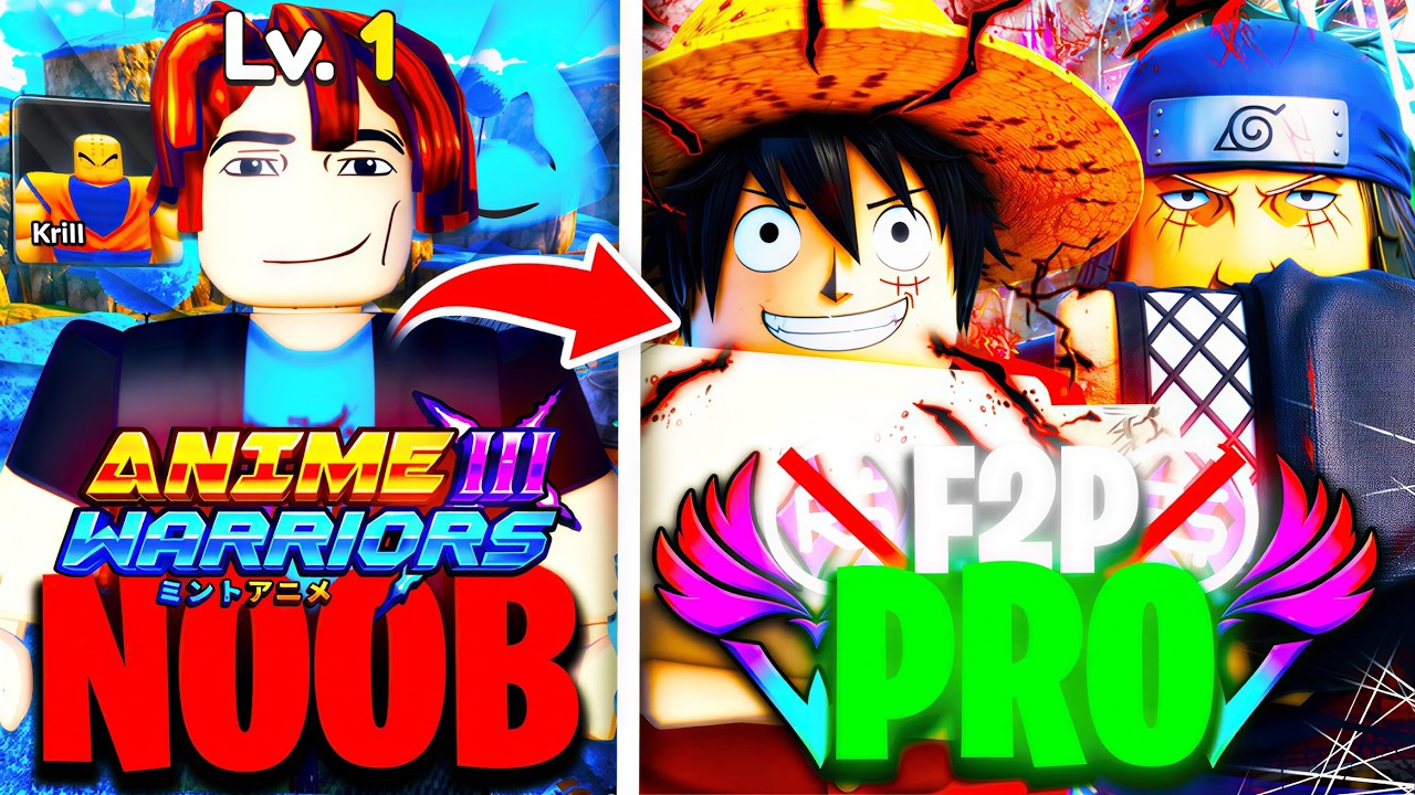 Going From NOOB To PRO Free To Play In Anime Warriors 3! (Roblox)